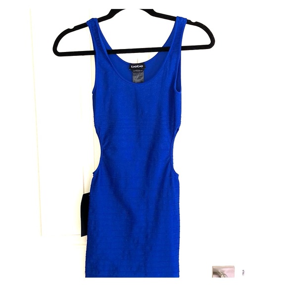 bebe Dresses & Skirts - Royal Blue bodycon dress with keyhole sides